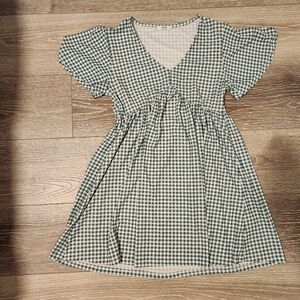 Gingham Babydoll Mini Dress